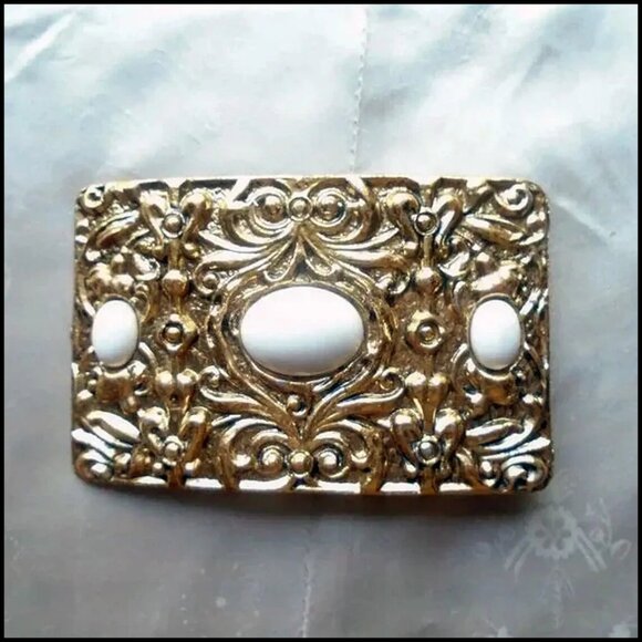 Big Belt Buckle is HUGE - Vintage Sash Buckle Renaissance Ren Faire Fashion - Picture 7 of 12